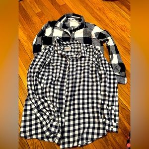 Navy/white Old Navy Flannel Shits